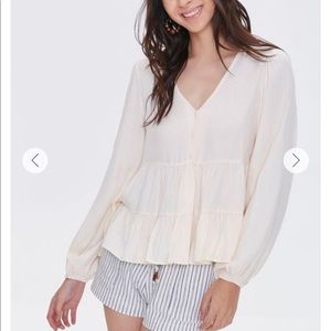 Forever 21 long sleeve peasant top
